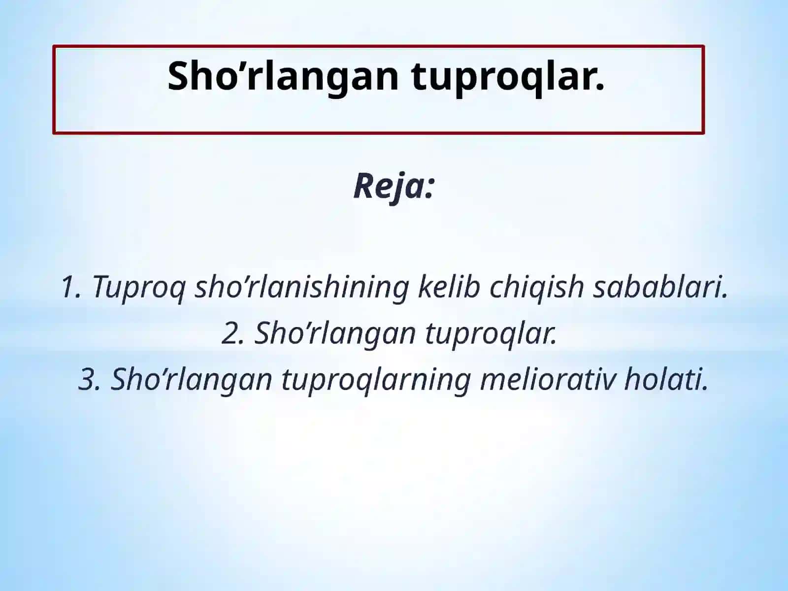 Umurova Intizorning Oʻzbekiston Tuproqlarining Agrokimyoviy Tavsifi 2