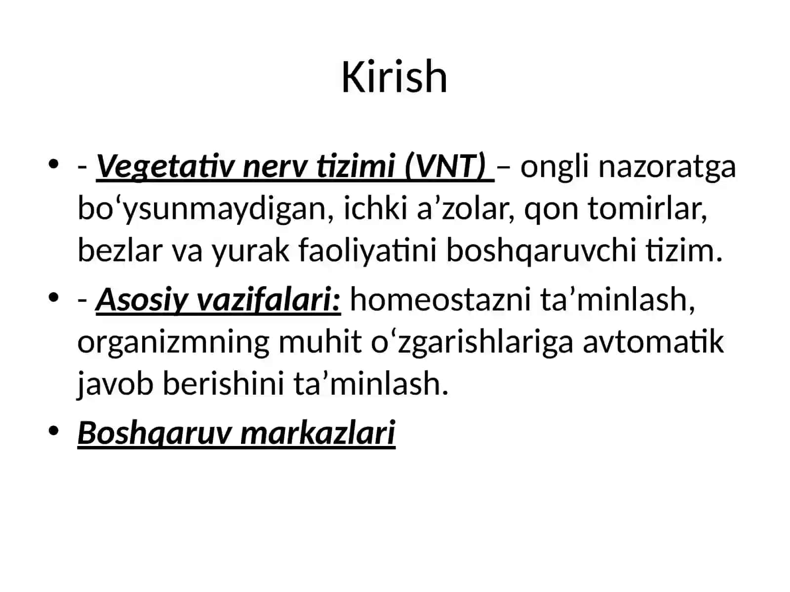 Vegetativ (Avtonom) Nerv Tizimi Faoliyatini O‘rganish 2