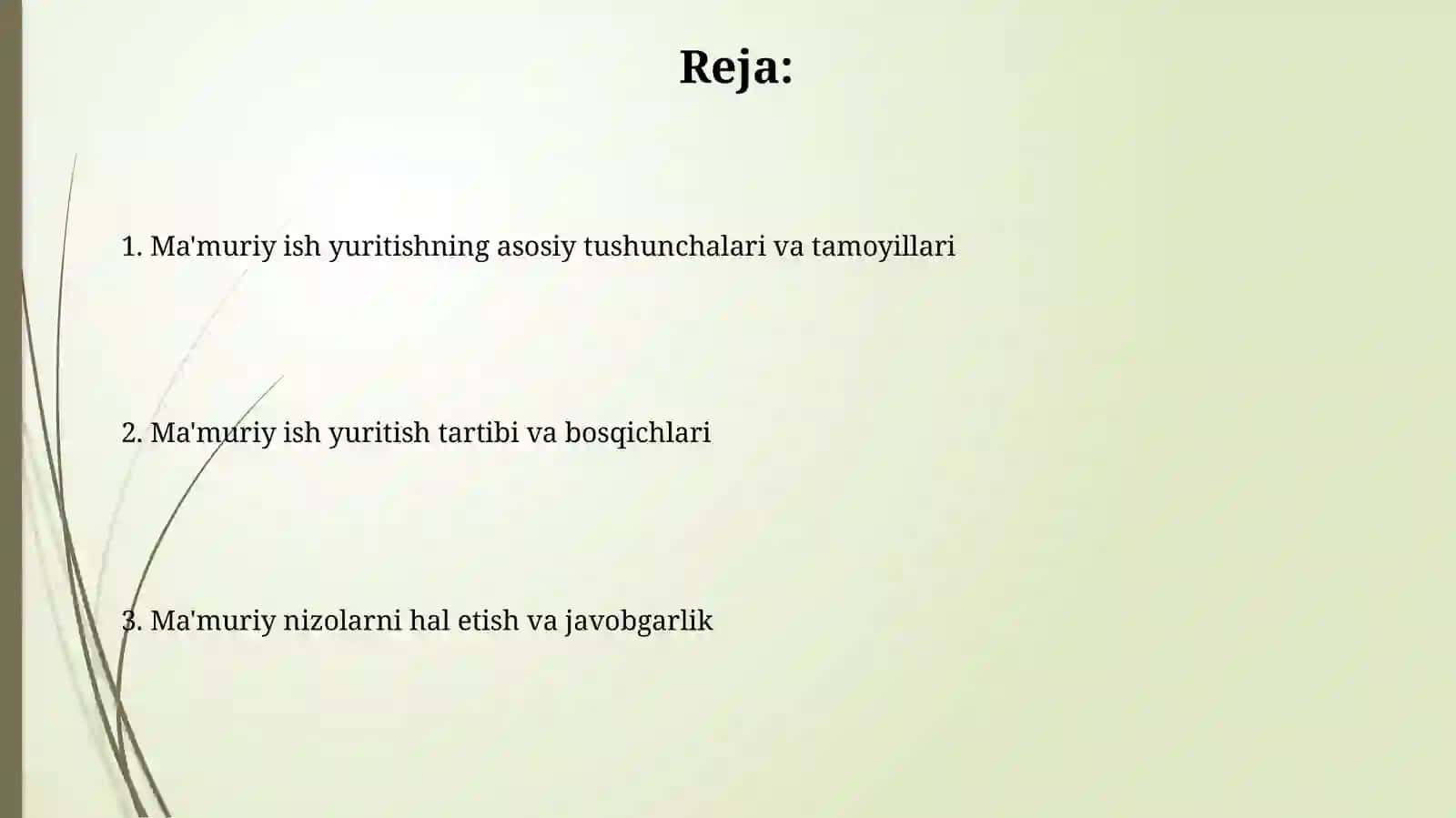 Maʼmuriy ish yuritish 2