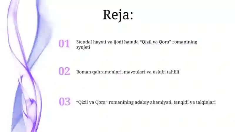 "Qizil va Qora" romani 2