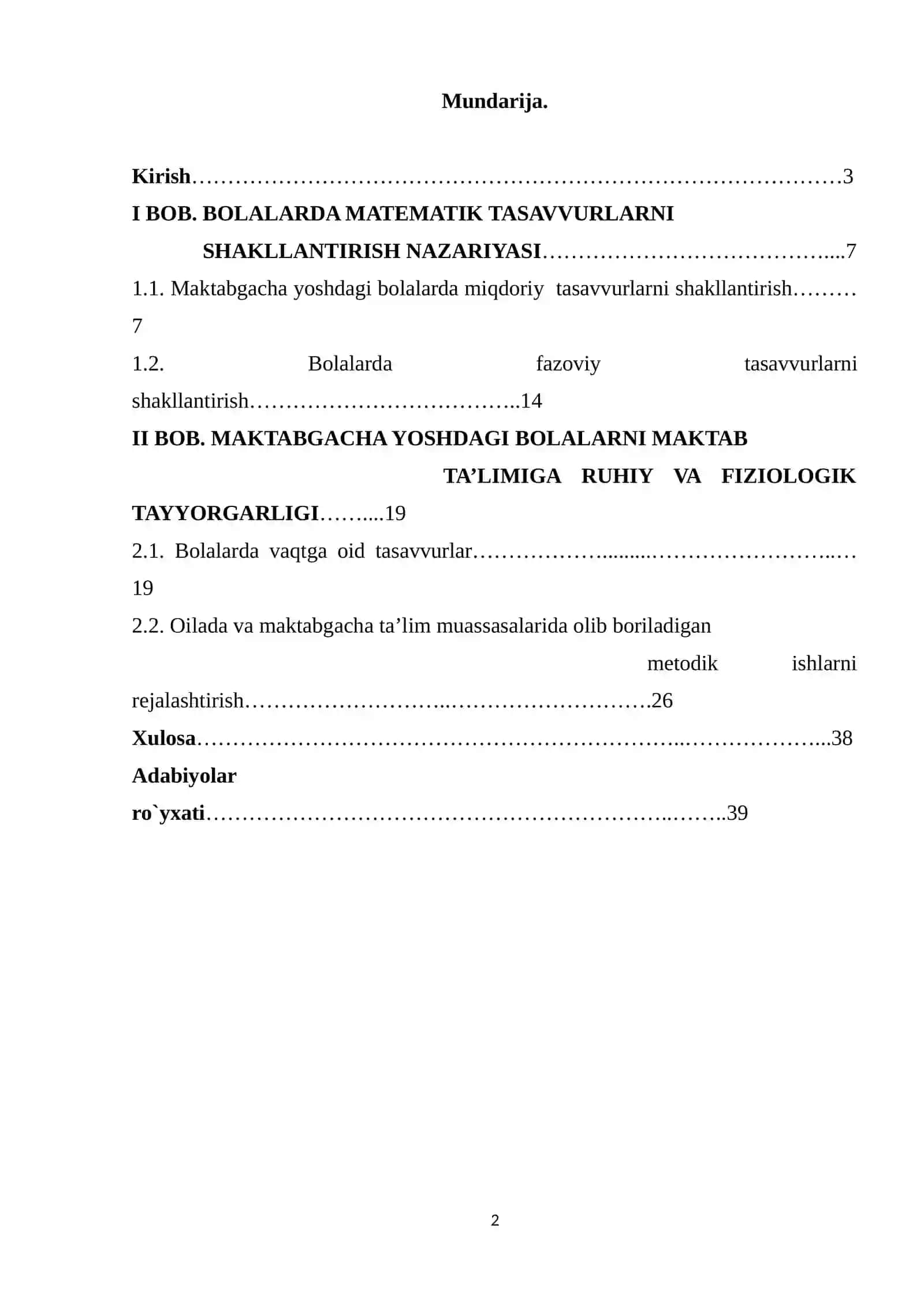 Bolalarda elementar matematik tasavvurlarni shakllantirish nazariyasi 2