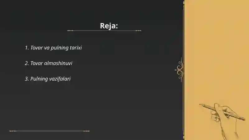 Tovar va pulning tarixi 2