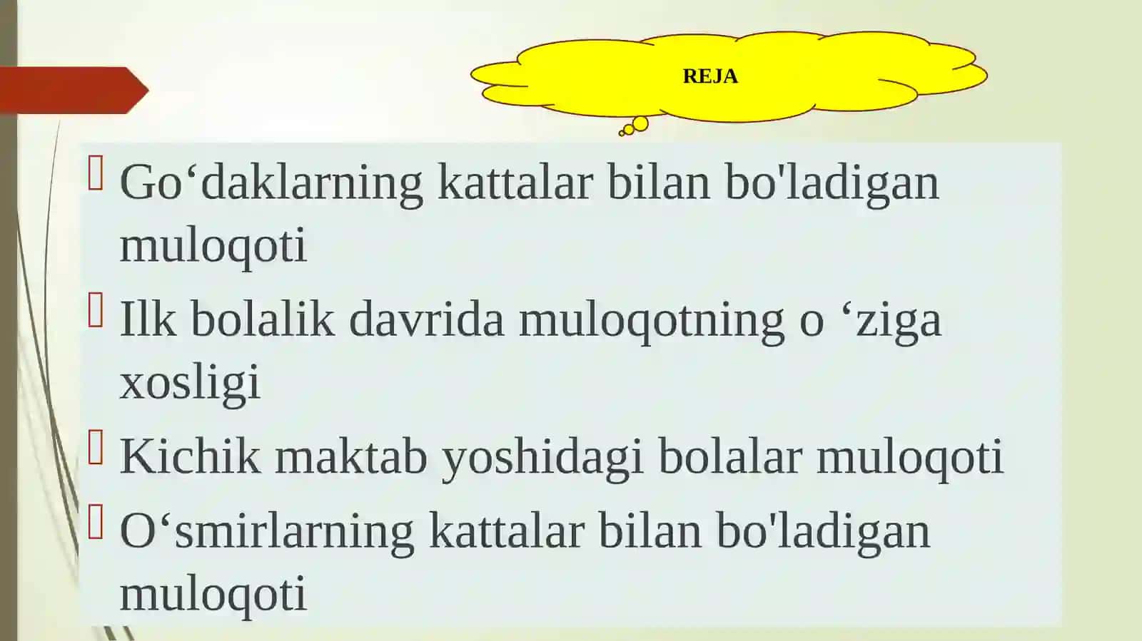 Muloqotning Yoshga xos xususiyatlari 2