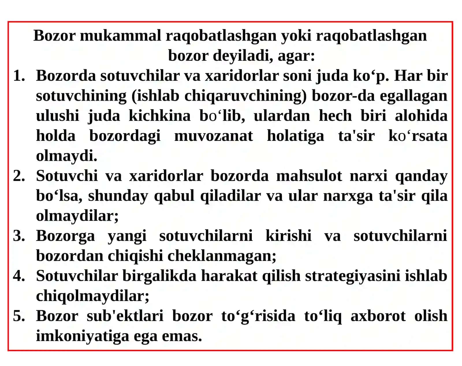 Raqobatlashgan bozorda, qisqa muddatli oraliqda firma foydasini maksimallashtirish va uning taklifi 2