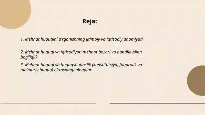 Mehnat huquqini oʻrganishni ahamiyati va oʻrganishda boshqa fanlarning bogʻliqligi 2
