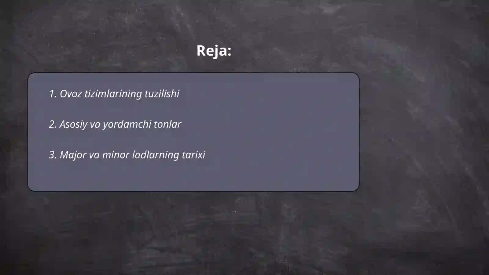 Major va minor ladlari 2