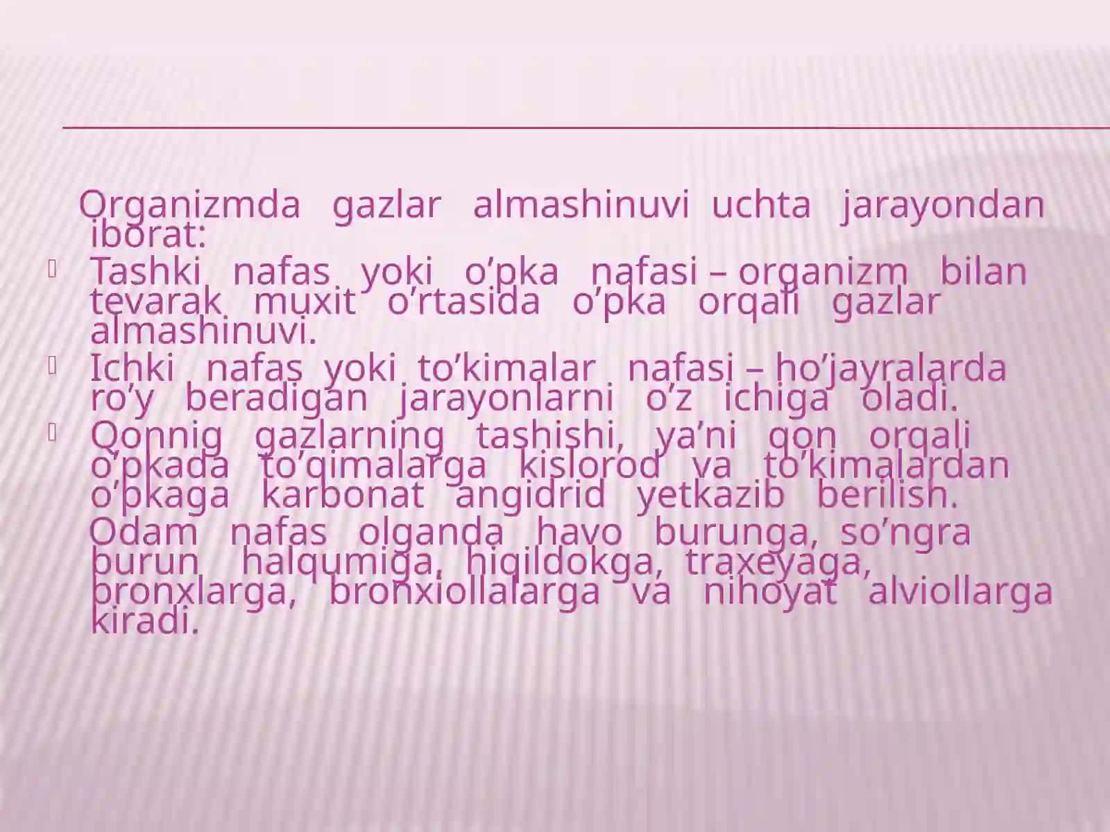 nafas olish tizimining patofiziologiyasi.Gipoksiyaturlari 2