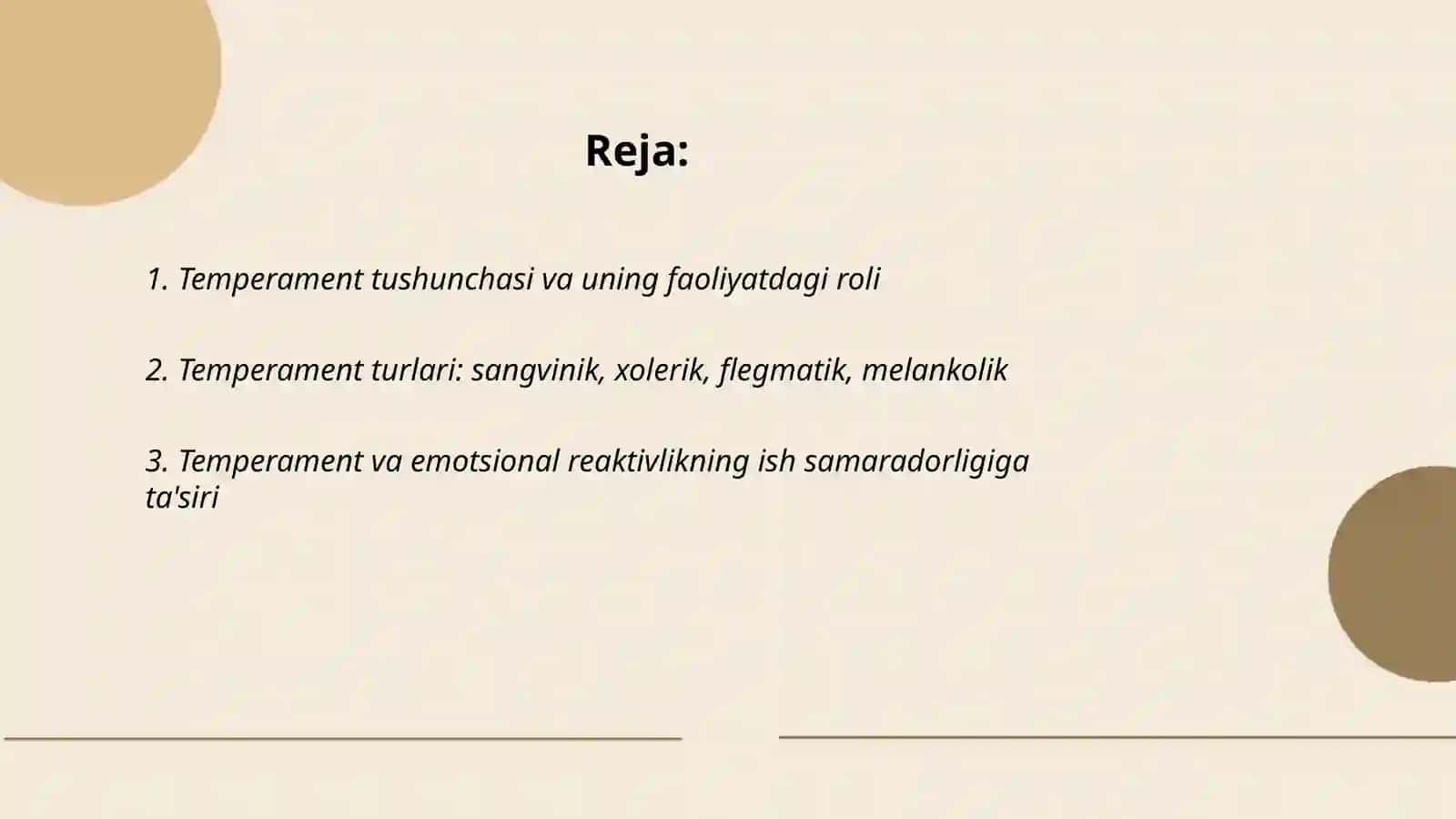Temperament va faoliyatning individual xususiyatlari 2