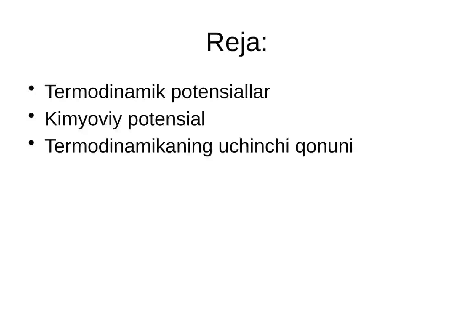 Termodinamik potensiallar (xarakteristik funksiyalar) 2