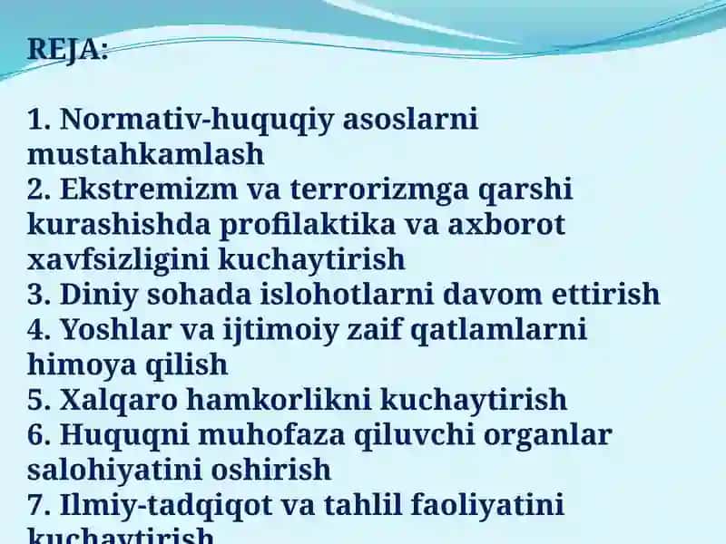 "O'zbekiston Respublikasi Milliy strategiyasi" 2