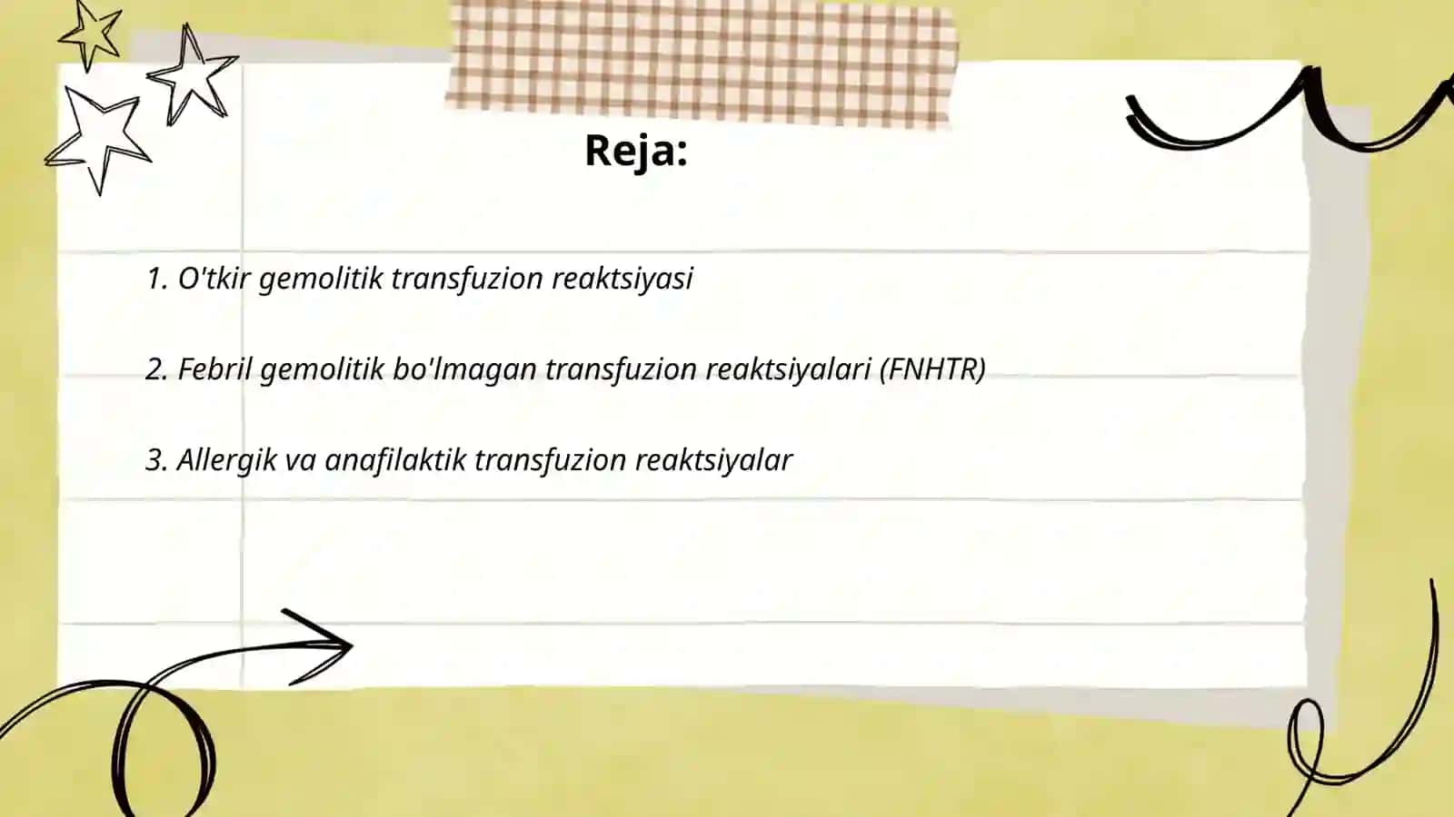 O'tkir gemolitik transfuzion reaktsiyasi 2