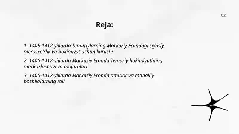 1405-1412-yillarda Temuriylarning Markaziy Erondagi boshqaruvi 2
