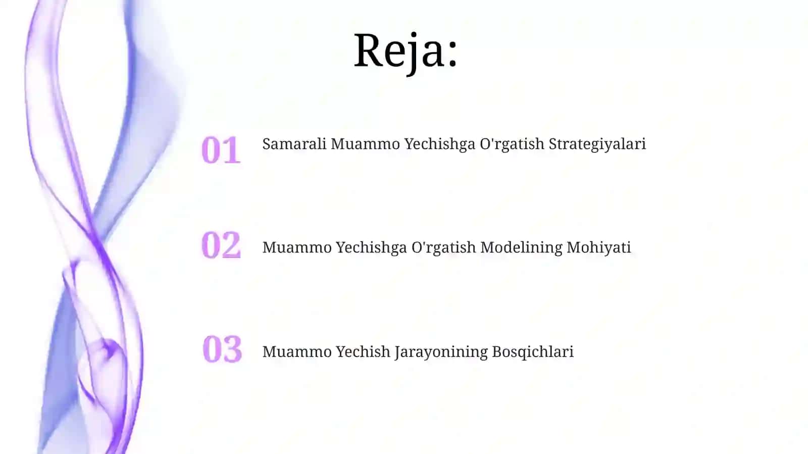 Muammoni hal qilishni oʻrganish modeli 2