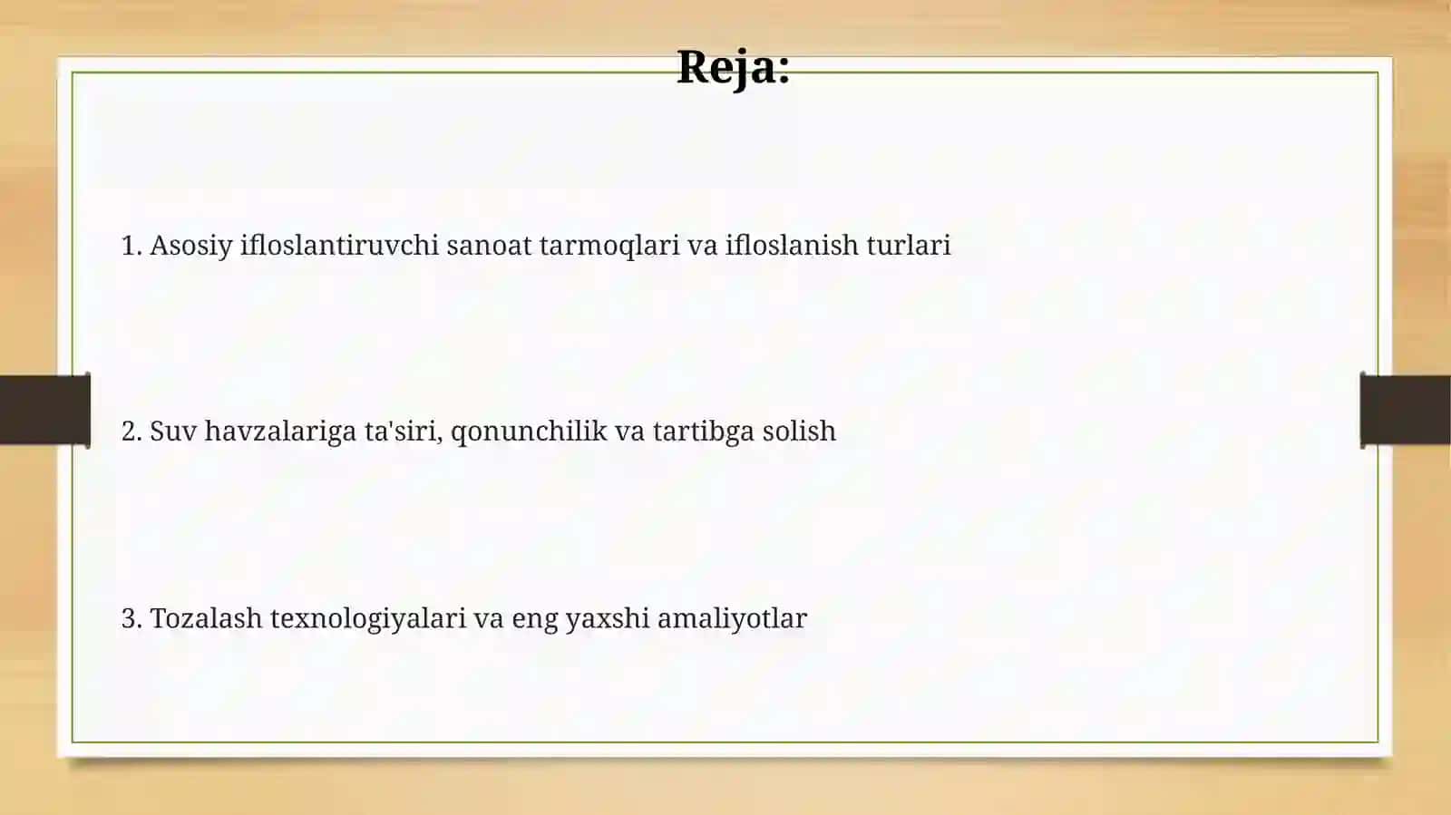 Suvhavzalarining ifloslanuvchiasosiy sanoat sohalari 2