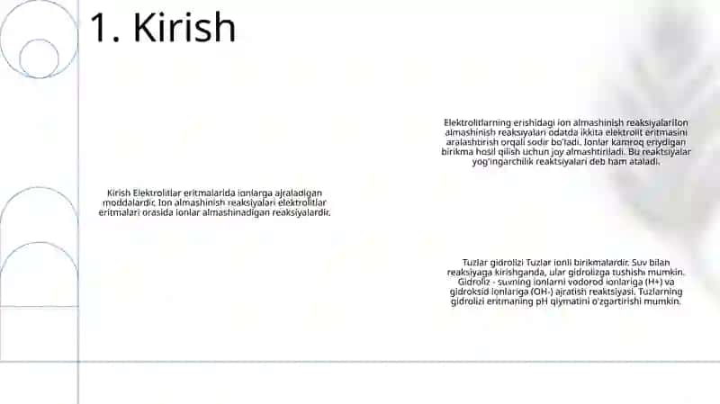 Elektrolitlar Eritmalaridagi Ion Almashinuvi Reaktsiyalari Tuzlarning Gidrolizlanishi 2