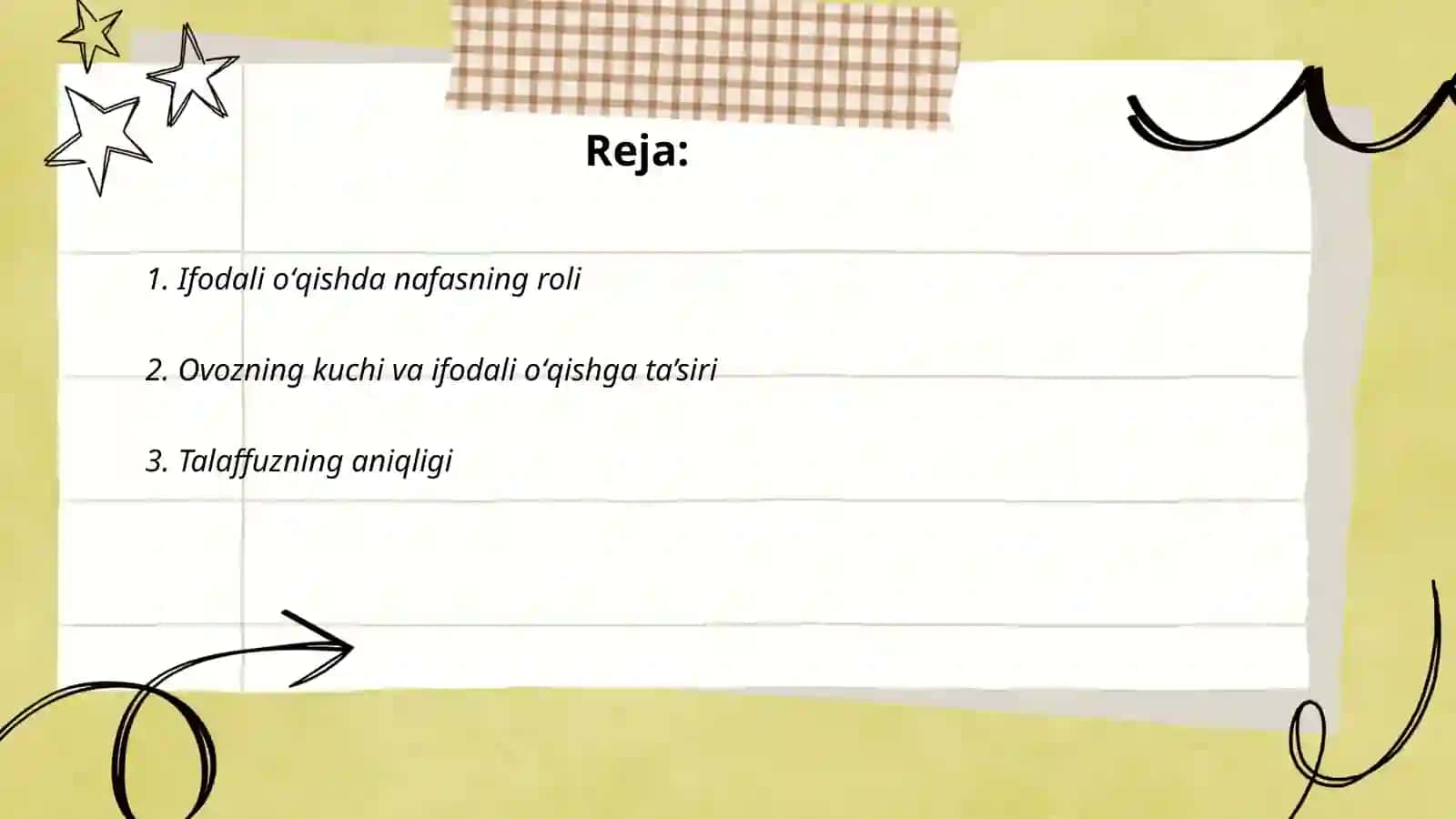 Ifodali oʻqishda, nafas, ovoz va talaffuzning oʻrni va yuz ifodasi 2