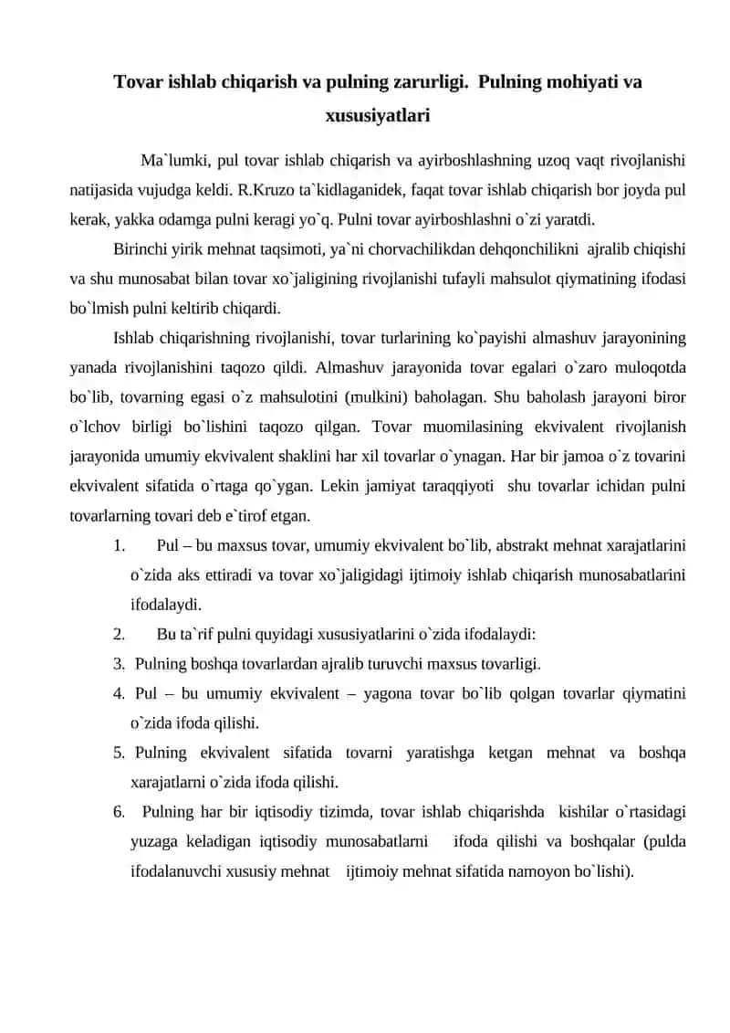 Pulning mohiyati 2