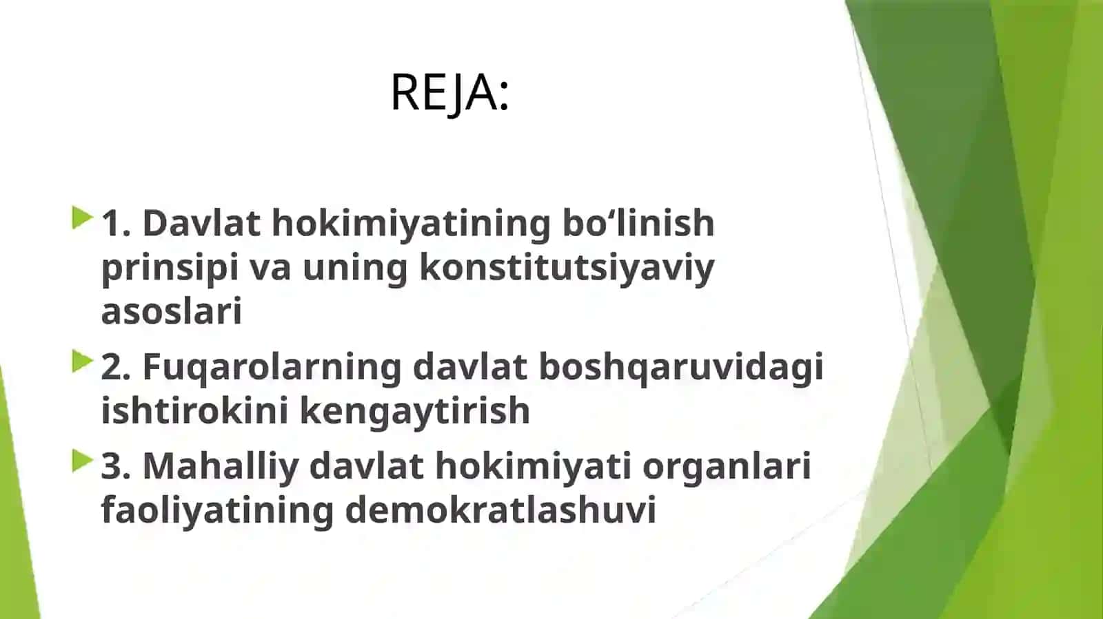 Konstitutsiyada davlat hokimiyati va boshqaruvi tizimiga oid muhim demokratik o‘zgarishlar 2