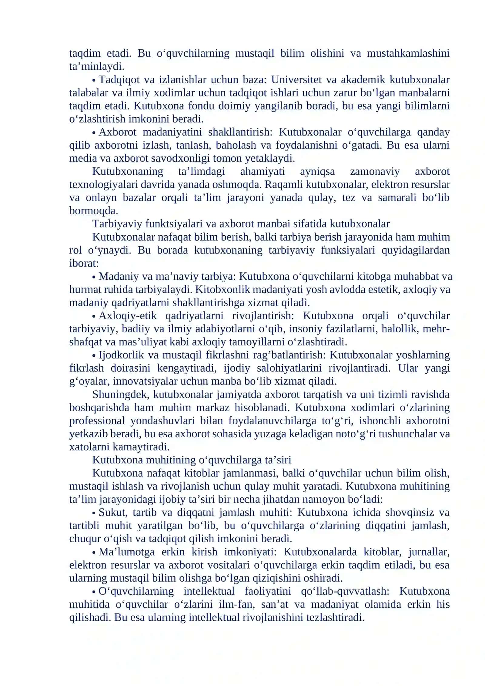 Kutubxona va muzey – ta’lim, tarbiya va axborot maskani 2