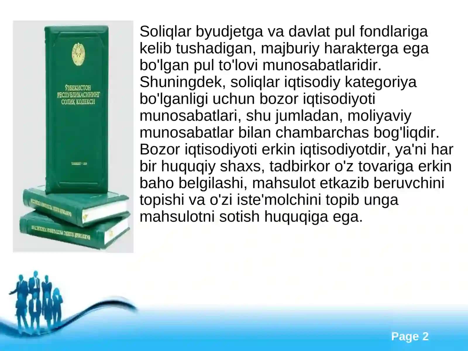 Mahalliy soliqlar va yig`imlar 2