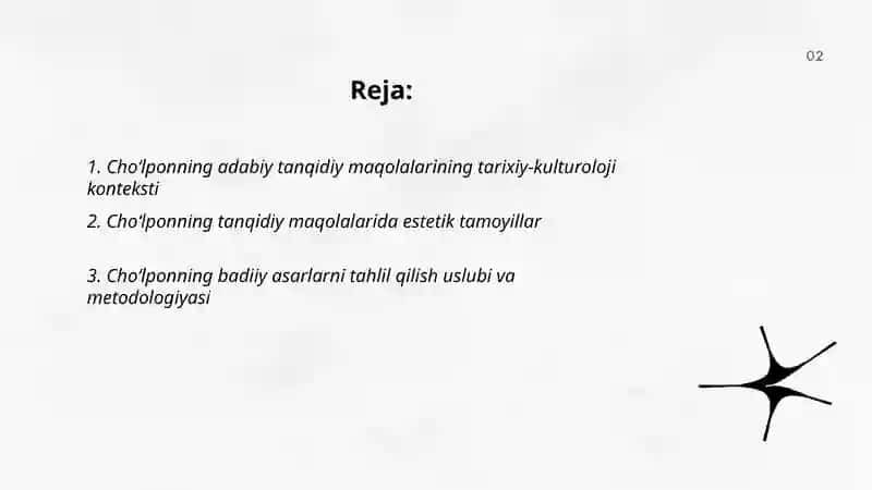 Choʻlponning adabiy tanqidiy maqolalari tahlili 2