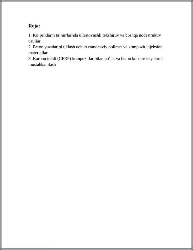 KО‘PRIK KONSTRUKSIYALARINI TA’MIRLASHNING ZAMONAVIY METODLARI 2
