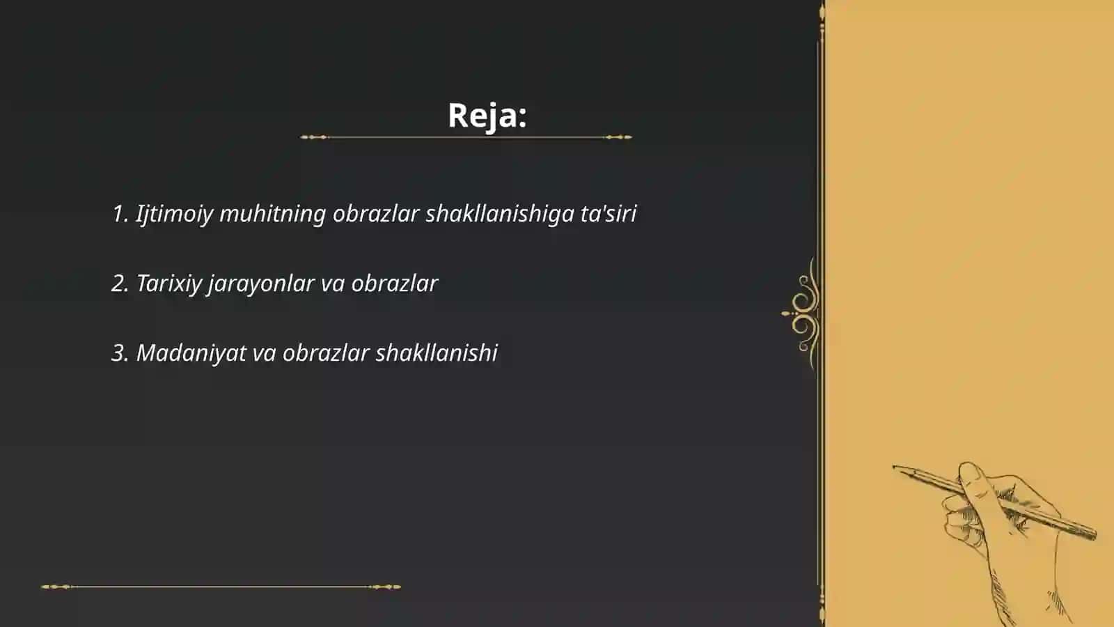 Obrazlar shakllanishiga tasir etuvchi omillar 2