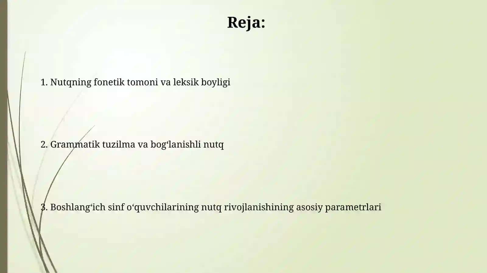 Boshlangʻich sinf oʻquvchilarining nutqining rivojlanishining asosiy parametrlari 2