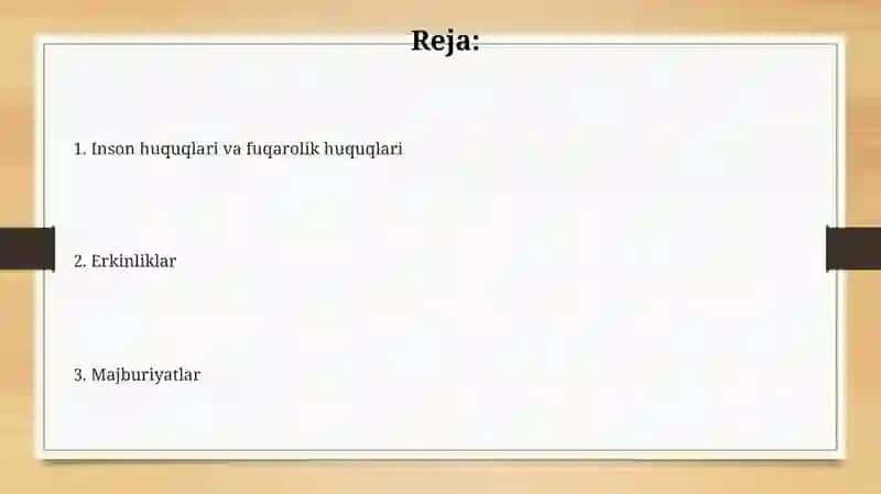 Inson huquqlari va fuqarolik huquqlari 2