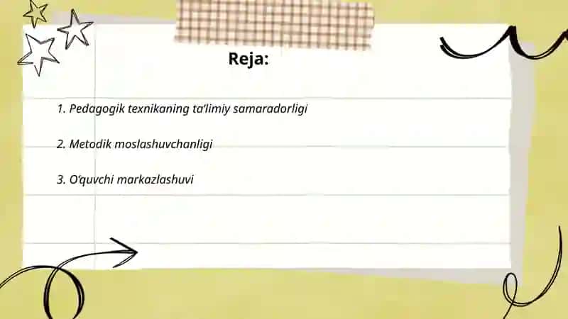 Pedagogik texnikaning xususiyatlari 2