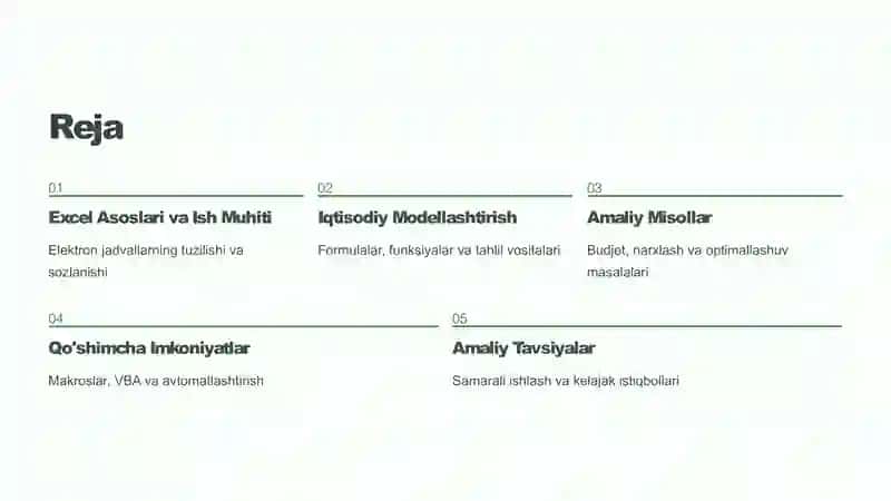 Iqtisodiy masalalarni Microsoft Excel yordamida yechish 2