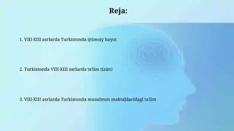 Turkistonda 8-13- asrlarda ijtimoiy hayot maorif tizimi va musulmon maktablarida taʼlim 2