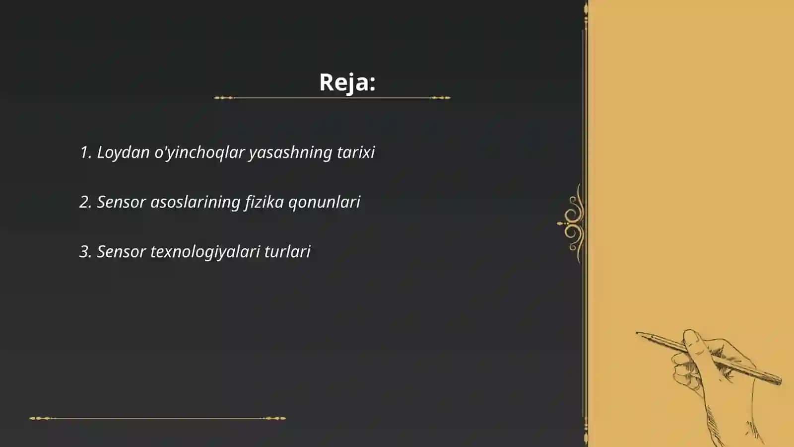 Loy va plasterendan o’yinchoqlar yasashning sensor asoslari 2