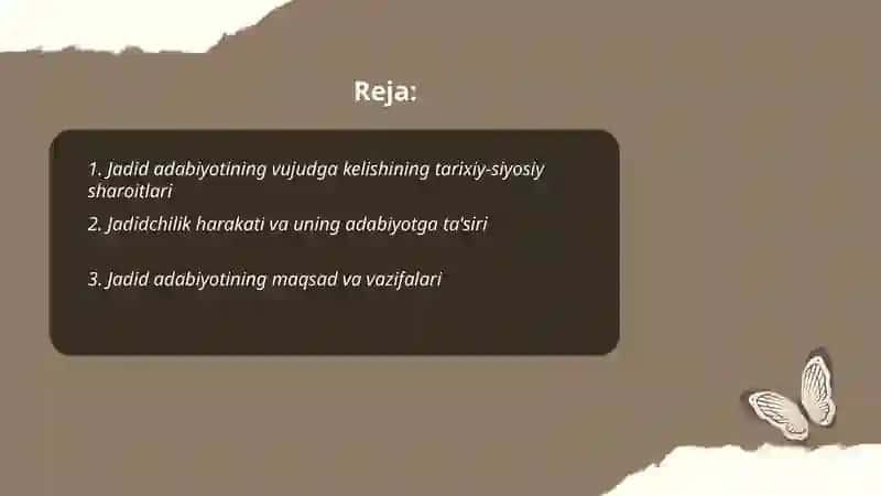 XX-asrning boshlarida jadid adabiyoti shakllanishi 2