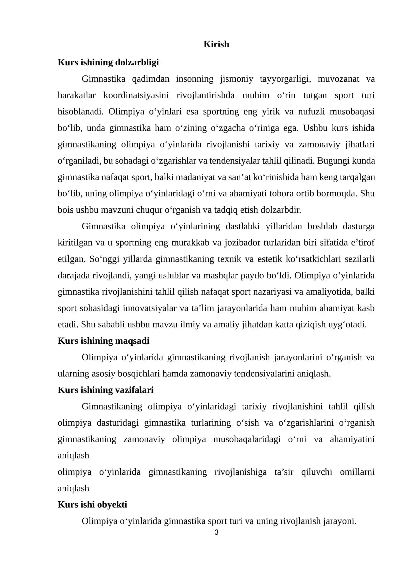 Olimpiya O’yinlarida Gimnastikaning Rivojlanishi 2