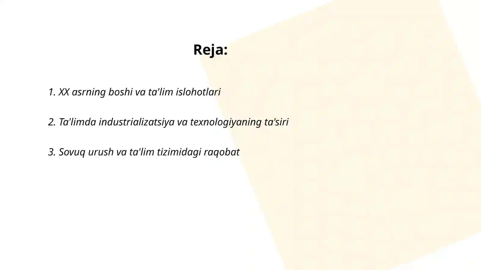 XX asr jahon talim tizimidagi global tendensiyalar 2