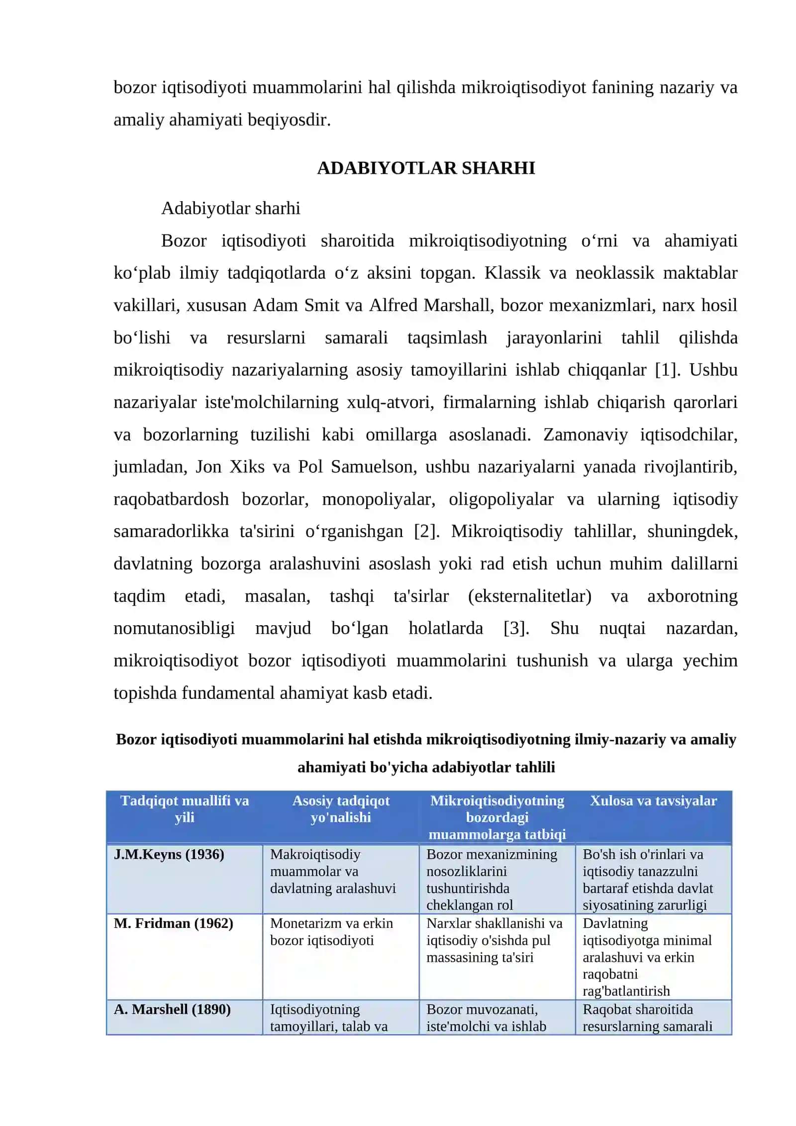 MIKROIGTISODIYOT FANINING BOZOR IQTISODIYOTI MUAMMOLARINI ECHISHDA AHAMIYATI 2