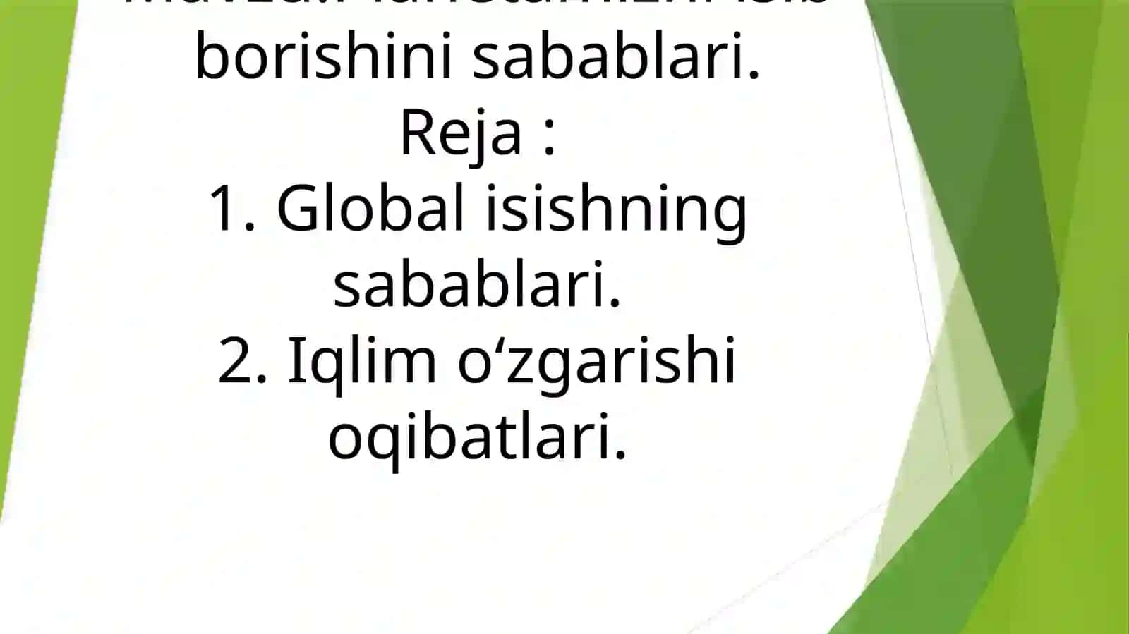 Globalisishning sabablari 2