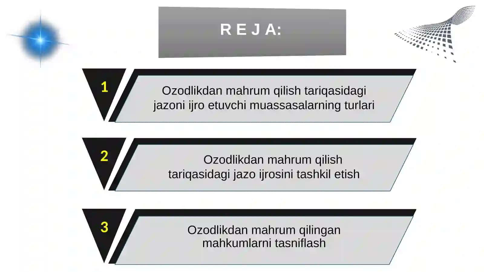 Ozodlikdan mahrum qilish tariqasidagi jazoni ijro etish 2