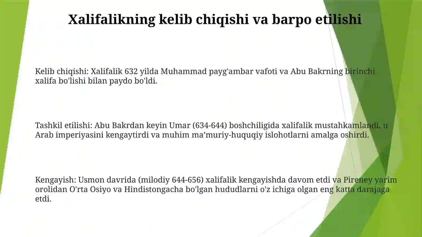 Arab Xalifaligi Davlati VaHuquqi 2