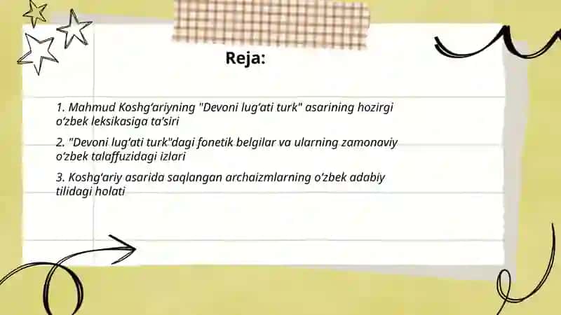 "Devoni lugʻati turk" asari va hozirgi oʻzbek adabiy tili 2