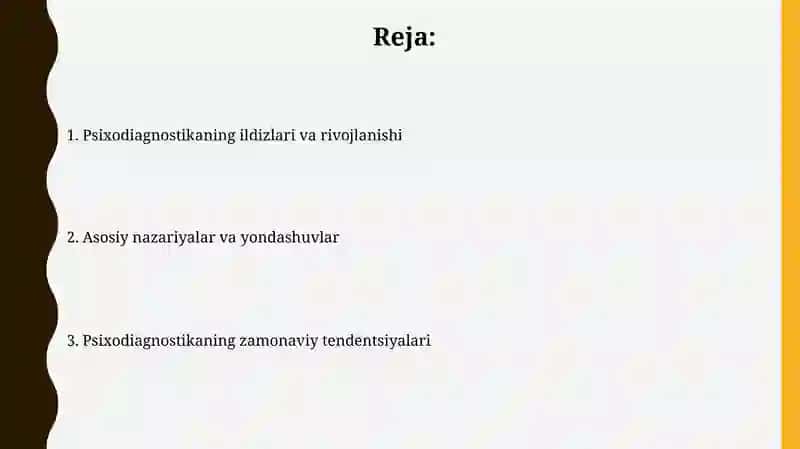 Psixodiagnostika fanining tarixi (Psychodiagnostics History) 2