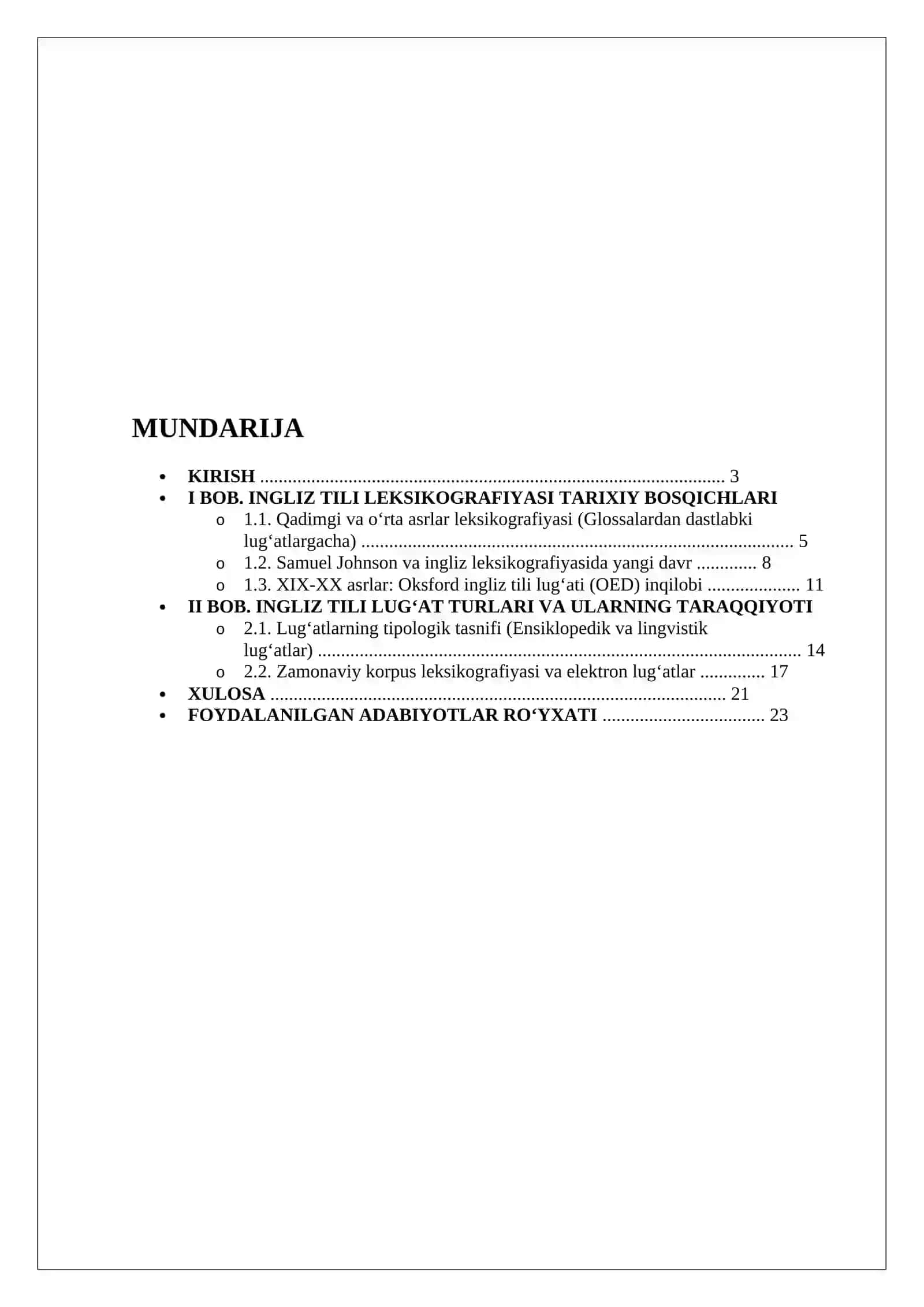 Ingliz tili leksikografiyasi tarixi va lug’at turlarining rivojlanishi 2