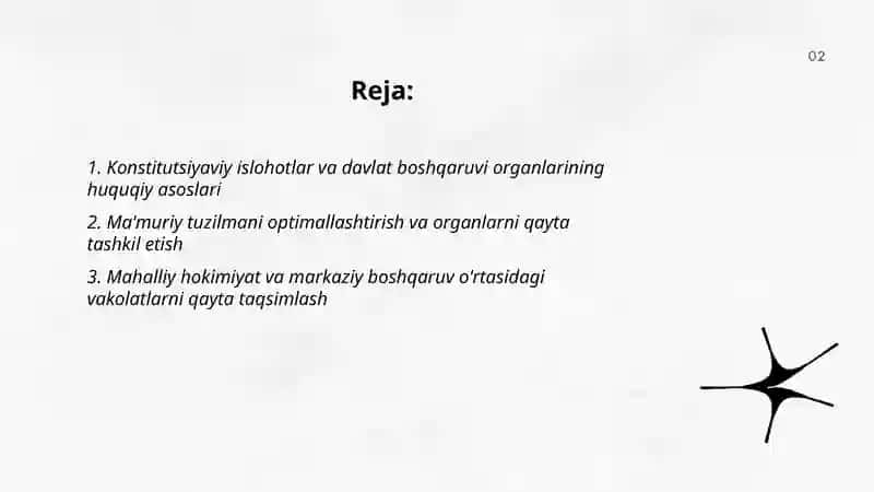 Mustaqllik yillarda davlat boshqaruvi tizimda amalga oshirilgan islohotlar 2