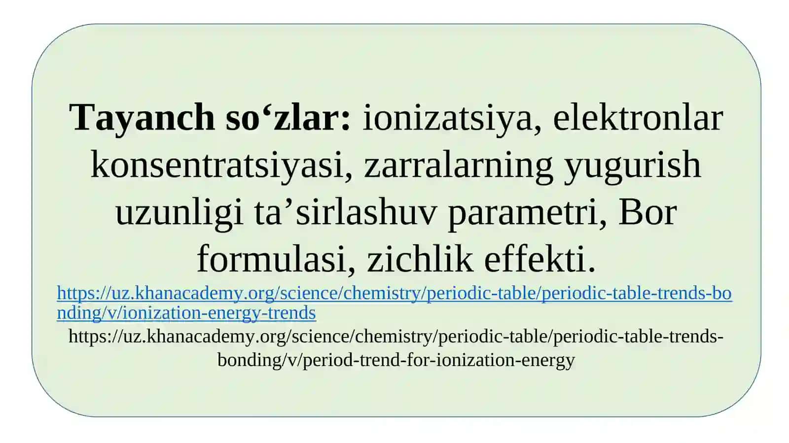 Zaryadlangan og‘ir zarralarningmuhit bilan o’zaro ta’siri 2
