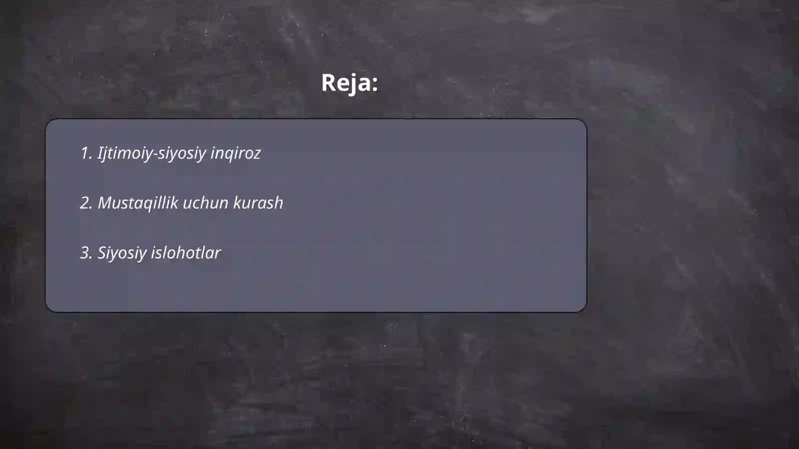 Mustaqillikka erishish arafasida ijtimoiy-siyosiy jarayonlar 2