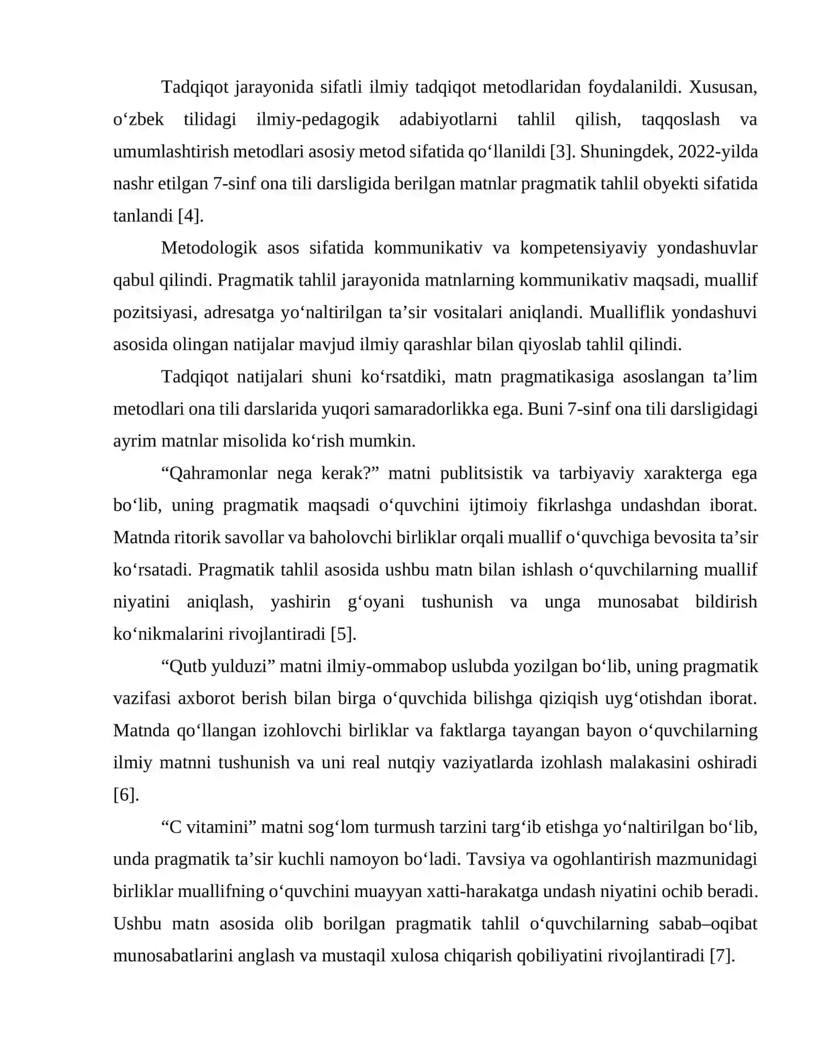 MATN PRAGMATIKASIGA ASOSLANGAN TA’LIM METODLARI VA USULLARI TAHLILI 2