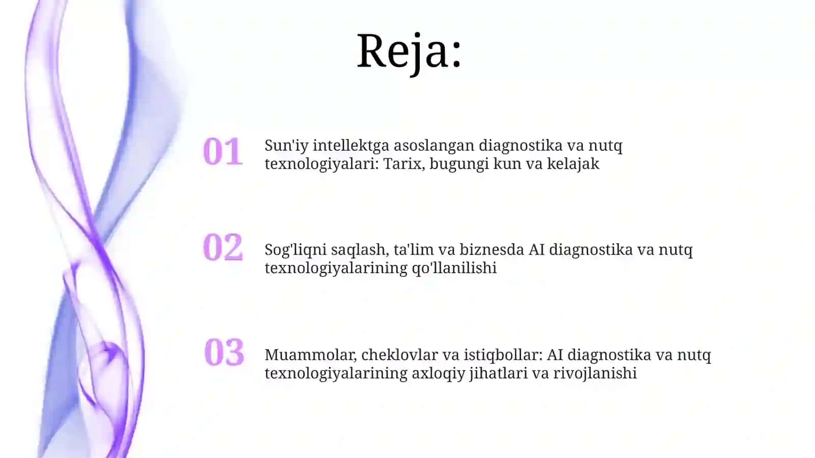 Sun’iy intellektga asoslangan diagnostika va nutq texnologiyalari 2