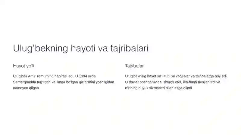 Mirzo Ulug'bek - davlat arbobi va buyuk olim 2