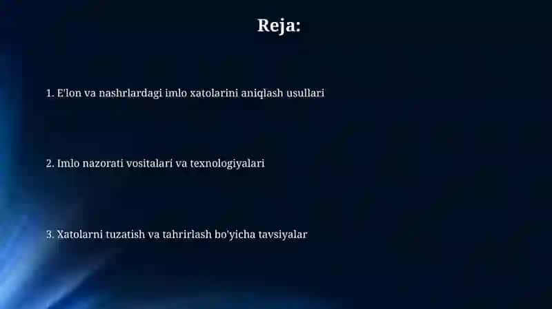 E'lon va Nashrlardagi Imlo Xatolarni Aniqlash 2